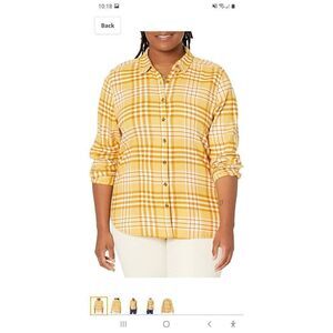 New XS Good Threads Brushed Flannel Cotton Long Sleeve Button Front Shirt NWT